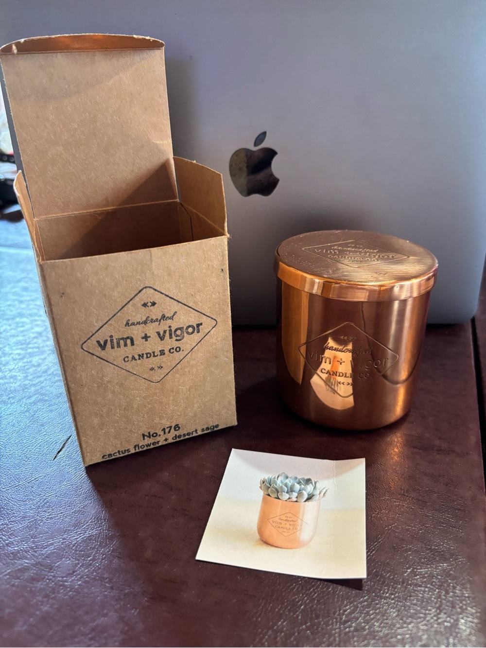 Vim + Vigor Candle Co No.176 Cactus Flower Desert Sage Copper Soy Candle NIB